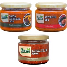 Sosero Acuka-Mexicano Salsa ve Napoliten Sos 3 Lü Set