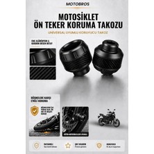 Motobros Motosiklet Aks Koruma Takozu Yamaha MT07 Uyumlu Motosiklet Ön Teker Takozu - Siyah Renk - 2 Adet