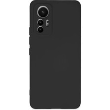 Aesco Xiaomi Mi 12 Lite Kılıf Nano Içi Kadife Silikon - Siyah