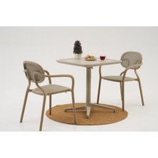 Divona Home Haz Katlanabilir Bahçe Balkon Bistro Set