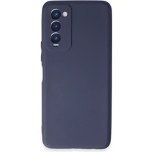 Aesco Tecno Camon 18 Kılıf First Silikon - Lacivert