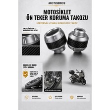 Motobros Motosiklet Aks Koruma Takozu Honda Adv Uyumlu Motosiklet Ön Teker Takozu - Gri Renk - 2 Adet
