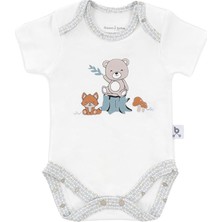 Gezenbebe Hero Bebekler Için Kısa Kol Body Teddy (Organik) 3-6 Ay