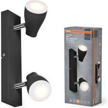 Osram Pear Ikili LED Spot 2X4.3W 2700K 700LM GU10 Siyah Kasa