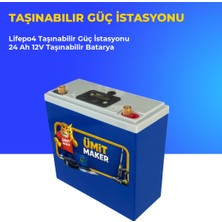 Ümit Maker Lifepo4 Taşınabilir Güç Istasyonu 24 Ah 12V Taşınabilir Batarya
