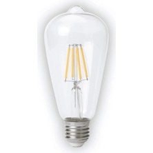 Aesco 1 Adet Noas YL92 0131 Flament 4W LED Ampul 6500K Beyaz Işık E27 Duy