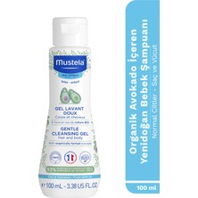 Mustela Organik Avokado Içeren  Yenidoğan Bebek  Göz Yakmayan Şampuanı Saç, Vücut 100 ml