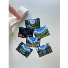 Tiny Stories TR Motivasyon Motto Kart Seti Karavan Temalı 6 Adet / Kartpostal