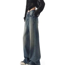Balina Y2K Vıntage Yüksek Bel Harajuku Gevşek Kot Pantolon Kore Moda