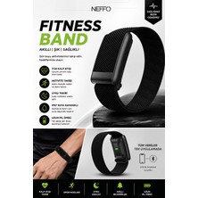 Neffo Akıllı Fitness Bandı Akıllı Bileklik Kalp Atışı Uyku ve Aktivite Takibi IP67 Suya Dayanıklı Ios & Android Uyumlu