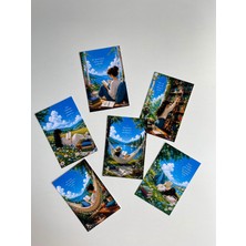 Tiny Stories TR Motivasyon Motto Kart Seti Kitap Temalı 6 Adet / Kartpostal