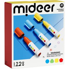 Mideer Yuvarlak Çift Uçlu Yıkanabilir Marker - 12 Renk