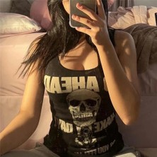 Balina Go Ahead Make My Day Askılı Kadın T-Shirt
