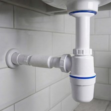 Alet Çantam Taslı ve Körüklü Sökülebilir Lavabo Evye Sifonu Inox Paslanmaz Vidalı Süzgeçli Mutfak Banyo Gider Borusu Hortumu