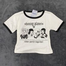 Balina Shining Planets Kısa Kollu Bluz