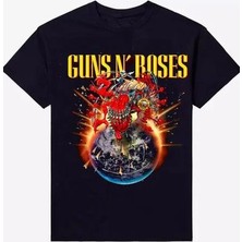 Balina Siyah Guns N' Roses European And Middle East Tour 2025 Unisex T-Shirt