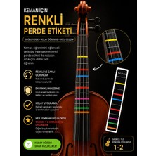 Happypotam 1\2 Keman-Nota-Etiket-Kolay Öğrenme-Sticker-Klavye-Çıkartma-Violin-Keman Aksesuar