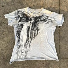 Balina Beyaz Vintage Angel Affaction Cyber Grunge Unisex T-Shirt