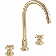Eca - Quadrille Ankastre Lavabo Bataryası 3 Delikli Altın - 102805079
