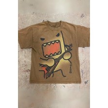 Balina Kahverengi Guitarist Caricature Unisex T-Shirt