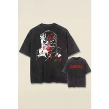 Balina Siyah Yıkamalı Invincible Omni-Man Unisex T-Shirt
