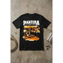 Balina Siyah Pantera Cowboys From Hell Unisex Y2K T-Shirt