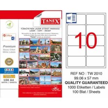 Tanex TW-2010 99,06X57 mm Laser Etiketi