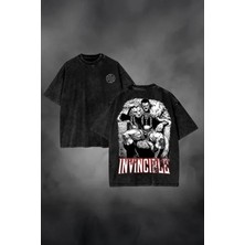 Balina Siyah Yıkamalı Viltrumite Empire Thragg Vintage Wash Unisex T-Shirt