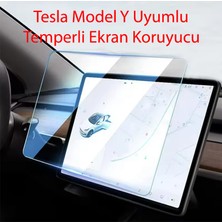 Monsgeek Tesla Model Y Juniper Zore Yeni Seri 2in1 Temperli Cam Araç Multimedya Ekran Koruyucu