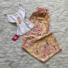 Balina Sarı My Little Pony Fluttershy Desenli Şık Alt Üst Takımı