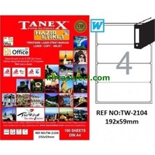 Tanex TW-2060 30X9MM Laser Etiketi
