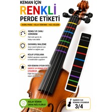 Happypotam 3\4 Keman-Nota-Etiket-Kolay Öğrenme-Sticker-Klavye-Çıkartma-Violin-Keman Aksesuar