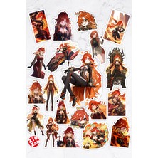 Zipzap Mavuika Genshin Impact Anime Gacha Yapışkanlı Folyo Sticker Paketi (20 Adet)