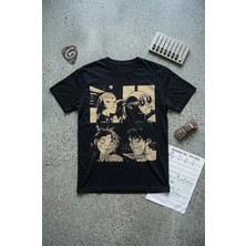 Balina Siyah Gorilaz The Mountain Tour Album Unisex Y2K T-Shirt