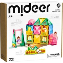 Mideer Magnetic Tiles - Bizim Aile, 32 Parça
