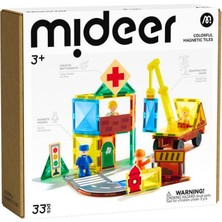 Mideer Magnetic Tiles - Şehir Kahramanları, 33 Parça