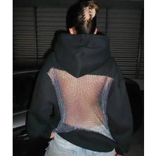 Balina Siyah Crystal Vision Sweatshirt