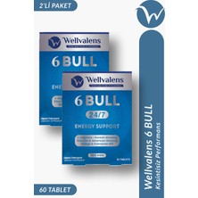 Wellvalens 6 Bull Erkek Takviyesi İkili Paket 60 Tablet | Ginseng, L-Arginine ve CoQ10