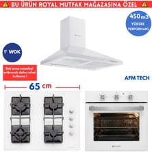 Eminçelik Q4 Cam Turbo Beyaz Ankastre Set (Ao 2160 Bp W60+1240 Sw WG65 1'wok+Ch 1420 Pb W60 Piramit