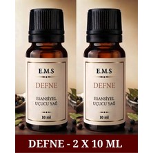 E.M.S 2 x 10 ml Defne Esansiyel Uçucu Yağ Buhurdanlık Yağı Difüzör Esansı Oda Kokusu Esansı Mum Esansı 10 ml