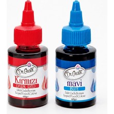 Dr. Gusto Su Bazlı Likit Gıda Boyası (60GR Renkler) Kırmızı+Mavi 2'li Set