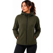 Ghassy Co. Ghassy Co Kadın Kapşonlu Fermuarlı Polar Sweatshirt