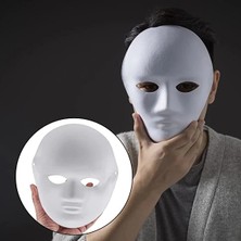 Ynt İthalat Beyaz Renk Boyanabilir Anonim Tam Yüz Cosplay Maske 24X18 cm