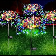 Derinify 1ADET 480 LED Güneş Enerjili Kozmik Işık Fıskiyesi Bahçe ve Çim Aydınlatma Lambası Yıldız Yağmuru Çok Renkli