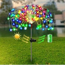 Derinify 1 Adet 240 LED Güneş Enerjili Kozmik Yıldız Yağmuru Bahçe ve Çim Aydınlatma Lambası Işık Fıskiyesi Çok Renkli