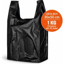 Siyah Atlet Market, Manav, Çöp Orta Boy Poşet 1 kg