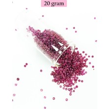 Royaleks Group Dökme Cam Kum Boncuk (11/0) 2 mm - 20 Gram -  Mor - BNC005