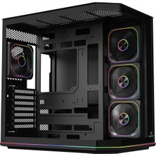 GameBooster Nyvra Sync Edge 4*argb Pwm Fan E-Atx Tower Argb Şerit Siyah Gaming Kasa (No Psu) (JBST-GBSMS04)