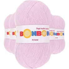 5 Adet Kristal El Örgü Lif Ipi Lila 98332 - Bonbon Mudanis