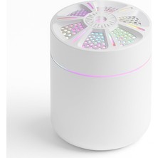 Hsc Bilişim Busstier LED Işıklı Mini Aroma Difüzör Beyaz USB Hava Nemlendirici Sessiz Çalışan Taşınabilir Nem M